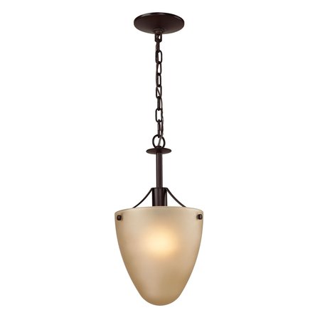 THOMAS Jackson 1Light Convertible in Oil Rubbed Bronze with Light Amber Glass 1301CS/10